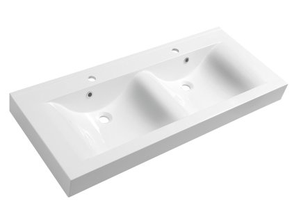 FLAVIA dvojumývadlo 120x50cm, liaty mramor, biela