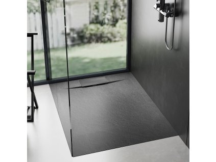 Sprchová vanička REA Bazalt 90x90 - čierna