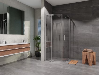 1659 sprchovy kut lusso stvrtkruh otvaraci 90x90 cm cire sklo