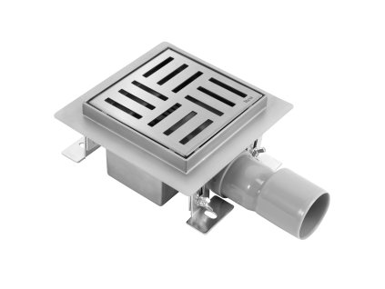 Odtokový žľab REA CROSS 120x120 Nickel Brush