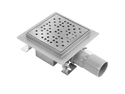 Odtokový žľab REA DOTS 150x150 Nickel Brush
