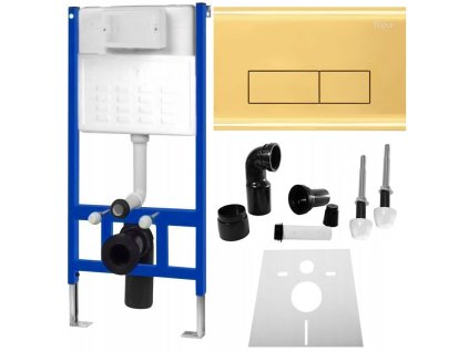 Podomietkový WC systém + tlačidlá - H zlatý