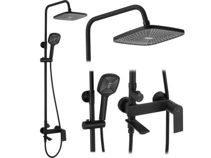 Sprchový set REA STORM BLACK MATT