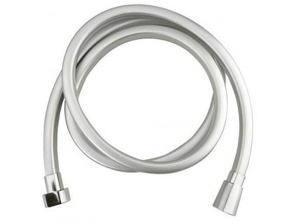 QUADROFLEX plastová sprchová hadica, hladká, 150cm, hranatá, strieborná/chróm
