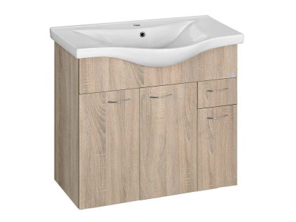 KERAMIA FRESH umývadlová skrinka 74,5x74x34,7cm,dub platin