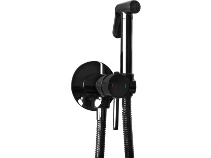 Podomietková bidetová batéria LUNGO LOOP - Black Metallic