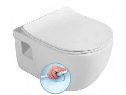 BRILLA závesná WC misa, Rimless, 36,5x53 cm, biela