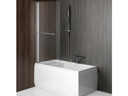 RIONI vaňová zástena s pneumatickým zdvihom, š.710 mm, strieborná, číre sklo