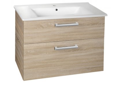 VEGA umývadlová skrinka 82x67,6x43,8 cm, 2xzásuvka, dub platin