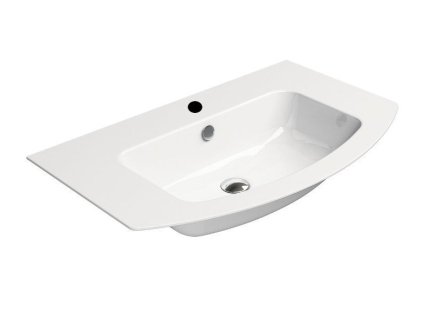 PURA umývadlo Slim oblé 82x52 cm, biela ExtraGlaze