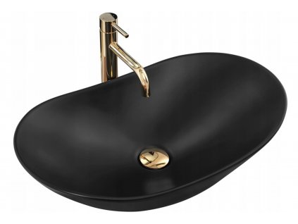 Umývadlo na dosku Rea Royal 60 Black Mat