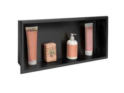 bathroom shelf 30x60 black matt