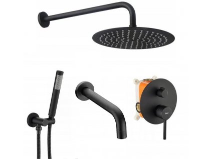 Podomietková vaňová a sprchová súprava Rea Lungo Black čierna + BOX