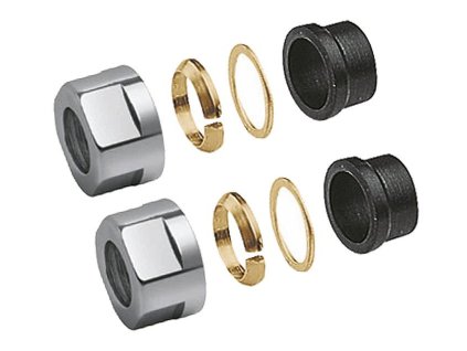 Svorné šróbenie 1/2" pre meď 15mm, chróm