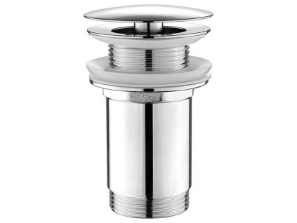 Umývadlová výpust 5/4", neuzatvárateľná, veľká krytka, tl.10-50mm, chróm