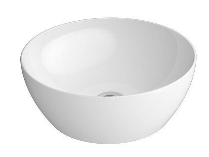 PURA keramické umývadlo na dosku, priemer 42 cm, biela lesk ExtraGlaze