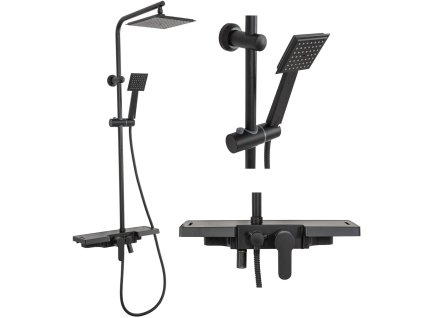 Sprchová sada REA BRAVO - matná čierna