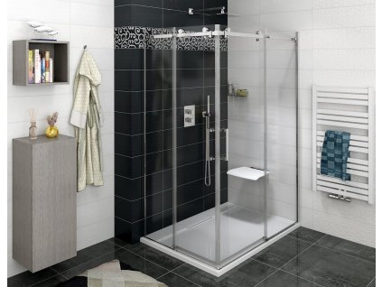 DRAGON obdĺžniková sprchová zástena 800x900mm L/P varianta,rohový vstup