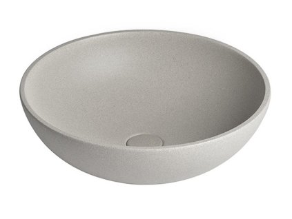 TURF betónové umývadlo vrátane výpusti, priemer 44 cm, biely pieskovec