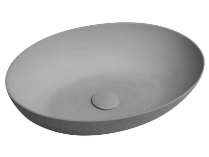 FORMIGO betónové umývadlo na dosku, 60x40cm, šedá