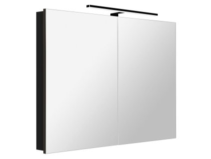 GRETA galérka s LED osvetlením, 101x70x14cm, čierna mat