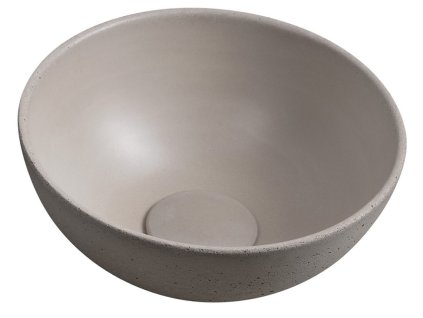 MINOR betónové umývadlo na dosku, priemer 26cm, piesková