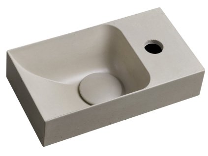 PICCOLINO betónové umývadlo 30,8x10x17cm, batéria vpravo, piesková