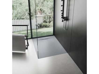 Sprchová vanička REA Bazalt Grey 90x90_0