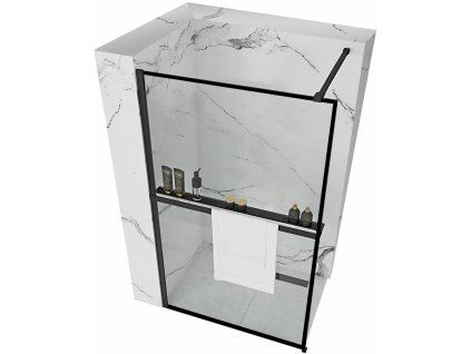 Sprchová zástena REA BLER 90 + polica a vešiak EVO