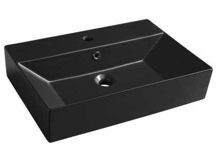 SISTEMA Keramické umývadlo 60x42cm, čierna mat