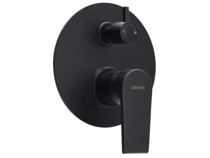 KAI podomietková sprchová batéria, 2 výstupy, otočný prepínač, čierna matná