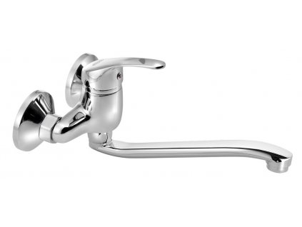 AQUALINE 35 Nástenná batéria rozteč 100mm, ploché ramienko zvýšené, 220 mm, chróm
