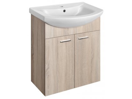 ZOJA umývadlová skrinka 61,5x74x32,5cm, dub platin, 2x dvierka