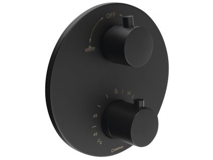 Podomietková sprchová termostatická batéria, box, 2 výstupy, čierna matná