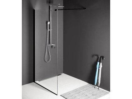 MODULAR SHOWER BLACK stena na inštaláciu na múr, jednodielna, 900 mm