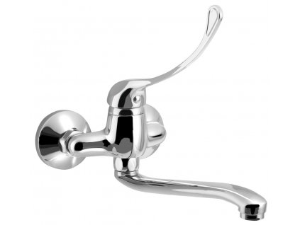 AQUALINE 35 nástenná batéria, lekárska páka, ramienko zvýšené, 220 mm, chróm