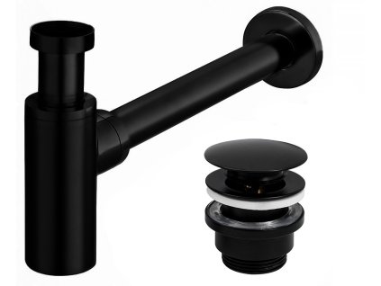Umývadlový sifón Klik-Klak Universal Rea Black Matt