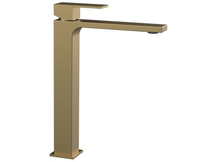 CUBEMIX stojánkova umývadlová batéria bez výpuste, vysoká, zlato mat