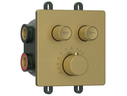 SMARTSELECT podomietková sprchová batéria, box, 2 vývody, zlato mat