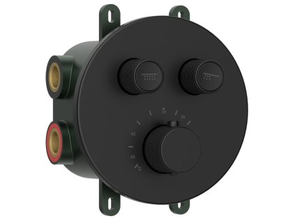 SMARTSELECT podomietková sprchová batéria, box, 2 výstupy, čierna mat