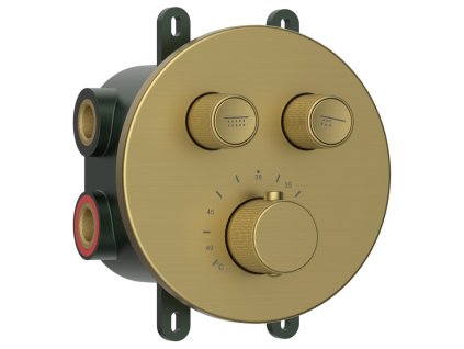 SMARTSELECT podomietková sprchová batéria, box, 2 výstupy, zlato mat