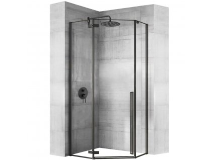 Sprchovací kút DIAMOND BLACK MAT 80x80