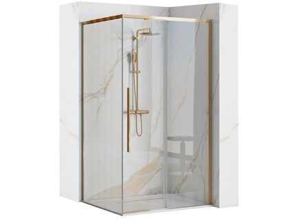 Sprchovací kút REA SOLAR - zlatý 90x90