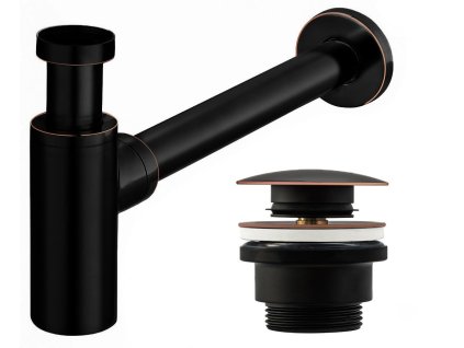 Umývadlový sifón Klik-Klak Universal Rea Black Aged