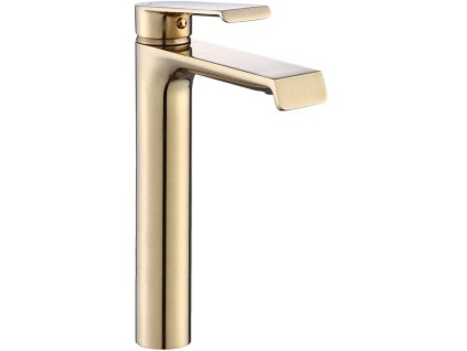 Umývadlová batéria REA HASS - brúsené zlato, vysoká