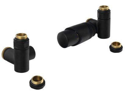 WICHER ECK COMBI pripojovacia sada termostatická rohová, čierna mat