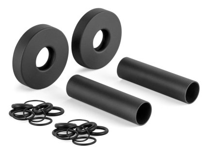 WICHER krycia rozeta guľatá, pár, čierna mat