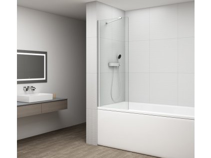 FISA vaňová zástena 600x1500mm, mm, chrom, číre sklo