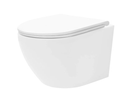 Závesné záchodová misa Rea Carlo Mini Tornado Rimless Flat Pro