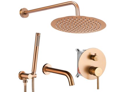 Podomietková kúpeľňová sada REA LUNGO Copper Brush + BOX